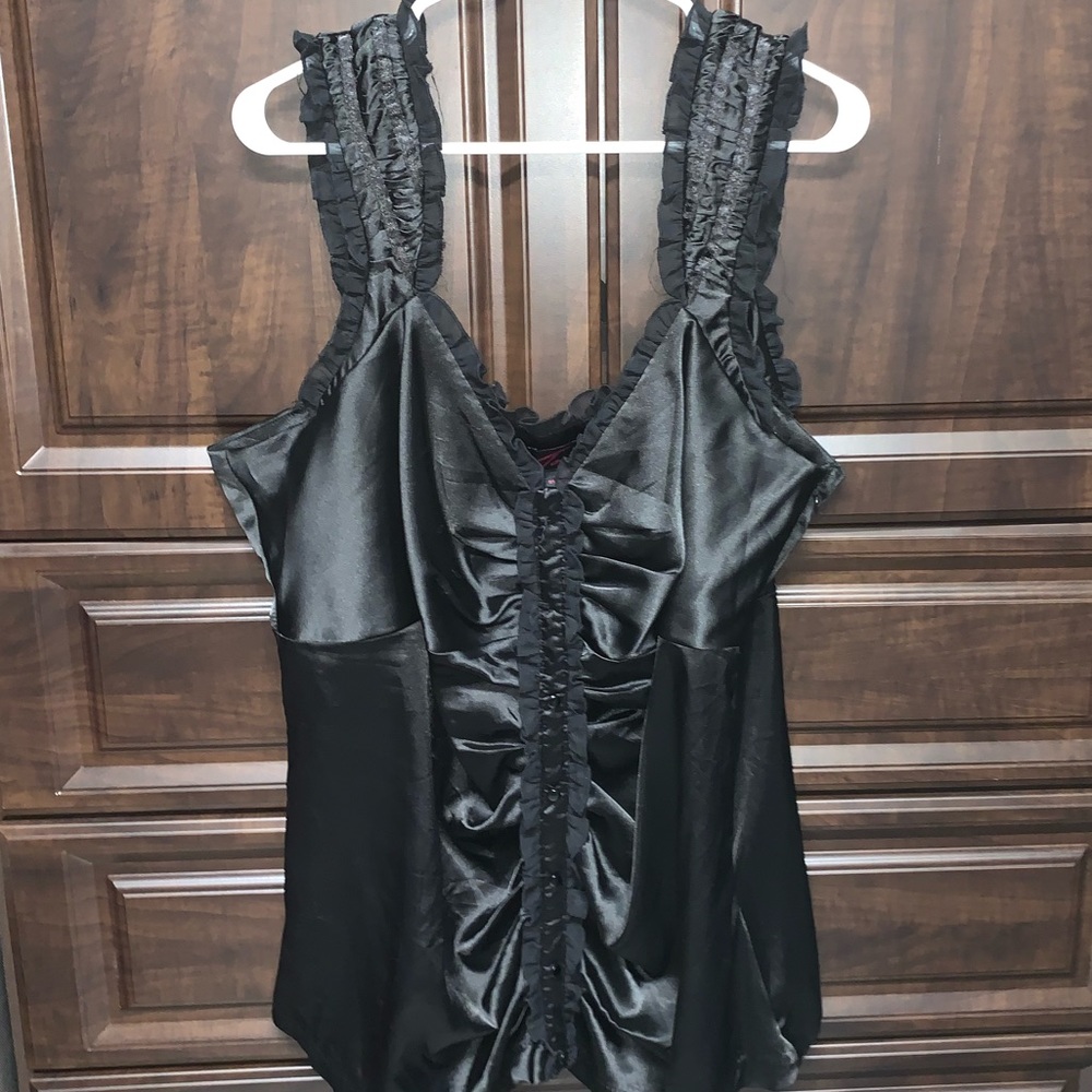 Torrid Silky Black Sexy Shirt, Size 4X